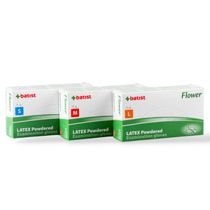 Batist - Flower Latex Powdered Gloves - Medicline Supplies